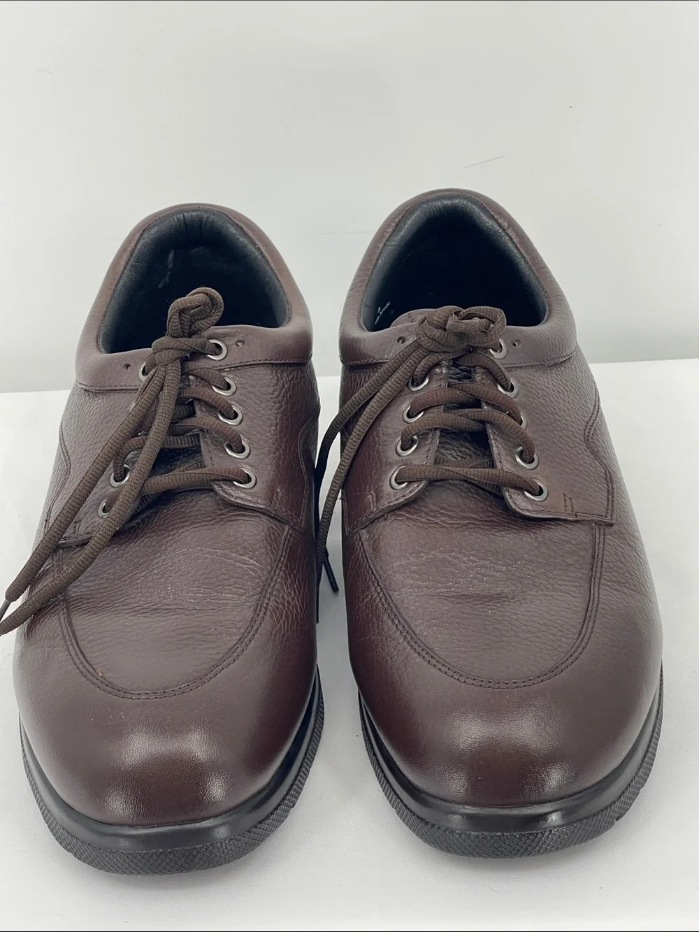 DREW Men's Casual Leather Lace-Up Shoes in Dark Brown SIZE 10.5 WIDE
